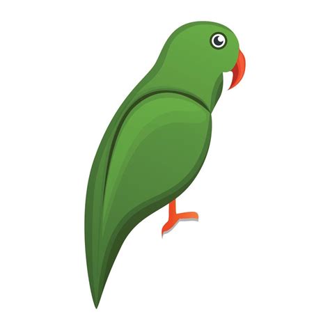 Green parrot icon, cartoon style 14181964 Vector Art at Vecteezy