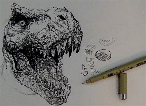 Dinosaur Head Drawing at GetDrawings | Free download