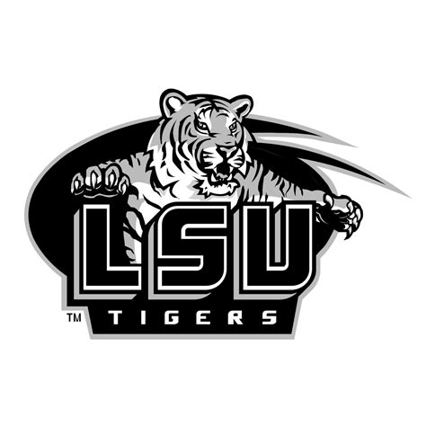 LSU Tigers Logo Black and White – Brands Logos