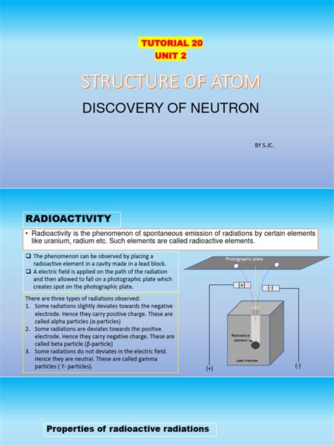 TUTORIAL 20, Discovery of Neutrons | PDF