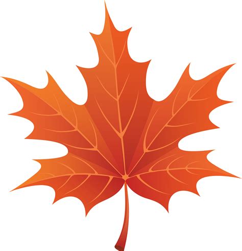 Red Autumn Leaf ClipArt PNG Image - PurePNG | Free transparent CC0 PNG ...