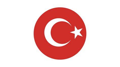 Turkey flag circle, vector image and icon 7686668 Vector Art at Vecteezy