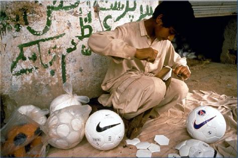 Pakistan sweatshop producing Nike soccer balls, 1996 [30]. | Download Scientific Diagram