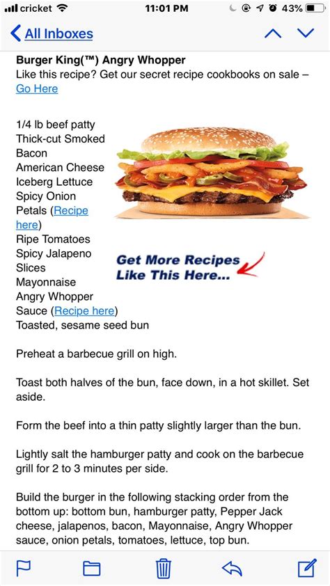 Burger King Angry Whopper in 2024 | Haitian food recipes, Restaurant recipes, Cookbook recipes