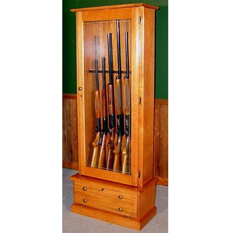 Scout 406 Gun Cabinet - Solid Oak -6-Gun GS406 - Oak