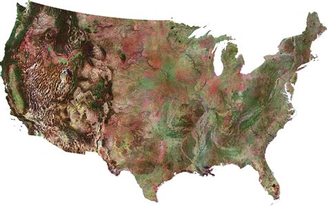 Satellite Map of USA - United States of America - GIS Geography