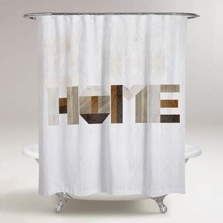 Oliver Gal 'All Wood Home' Typography and Quotes Decorative Shower Curtain Family Quotes and ...