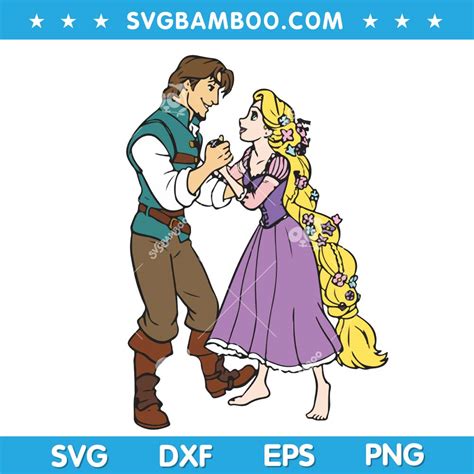 Tangled Rapunzel and Flynn Rider SVG