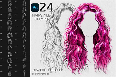 CURLY Hair brushes for Photoshop [Free and Premium] – BrushWarriors