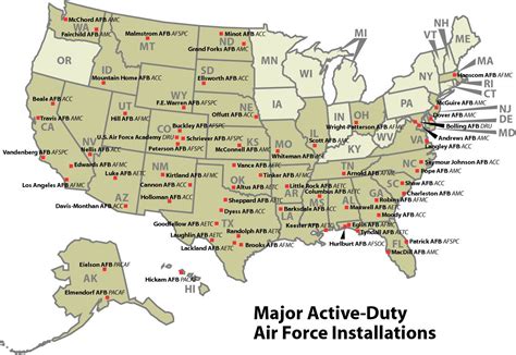 Map Of Us Military Bases - Campus Map