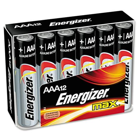 Energizer MAX Alkaline Batteries, AAA, 12 Batteries/Pack - Walmart.com - Walmart.com