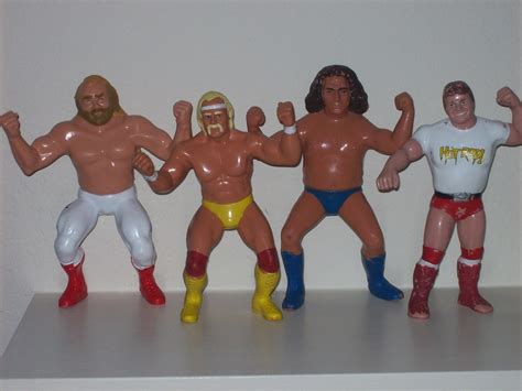 Vintage 1980's Set Of Four WWF Wrestling Figures Dolls LJN