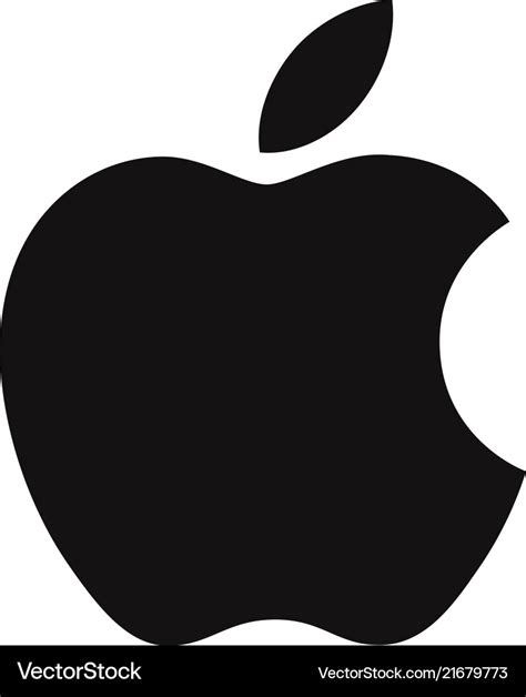 Apple logo icon iphone sign Royalty Free Vector Image