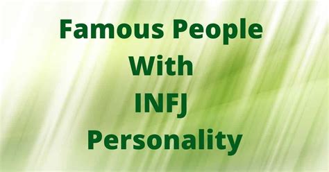 Famous People With INFJ Personality - Pesonality Guru