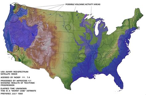 Edgar Cayce Map Of Us - Printable Map Of The US