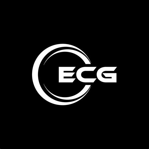 ECG letter logo design in illustration. Vector logo, calligraphy ...