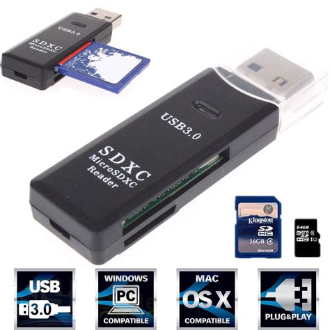 USB 3.0 Adapter USB card reader SD/Micro SD Card Reader For Windows ...