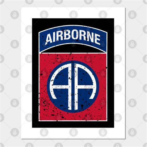 82nd Airborne Division US Army Vintage Insignia - Airborne - Posters ...