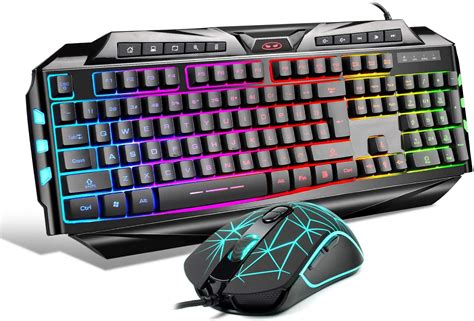 Gaming Keyboard and Mouse Combo,MageGee GK710 Wired Backlight Keyboard and Gaming Mouse Combo,PC ...