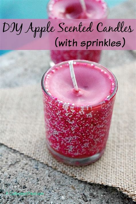 DIY Apple Scented Candles with Sprinkles