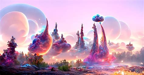 An Outer Space Gas Cloud Alien Planet Landscape Digital Art by Fred's ...