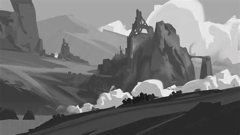 Sketching a Landscape: Digital Painting Time-Lapse - YouTube