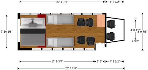 Shuttle Bus Conversion Floor Plans