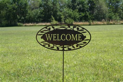 Outdoor Welcome Sign Entryway Welcome Sign Rustic Metal - Etsy