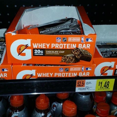 Gatorade Whey Protein Bars Just $0.48 At Walmart! | Whey protein bars, Protein bars, Whey protein