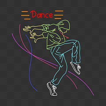 Neon Hip Hop Hd Transparent, Hip Hop Dance Neon Light Effect, Street ...