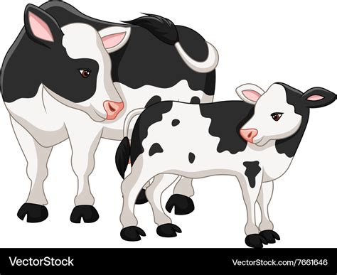 Cow And Calf Vector Art - All About Cow Photos