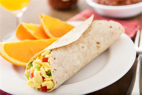 Vegetarian Breakfast Burrito With Scrambled Eggs Recipe