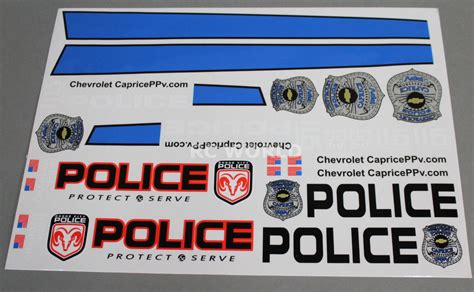 RC Car Truck RACING POLICE 911 CHEVY CAPRICE POLICE CAR Decals Stickers - RC WORLD