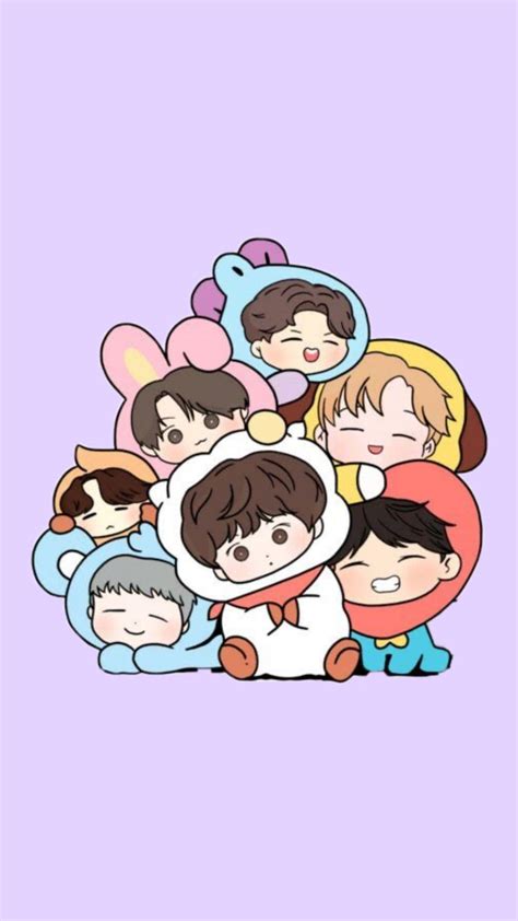 Bt21 Wallpapers Cute Wallpapers Bts Chibi Bts Drawings | Images and ...