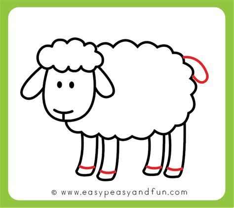 How to Draw a Sheep - Step by Step Sheep Drawing Tutorial - Easy Peasy ...