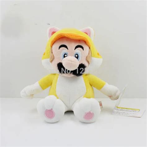 2014 Super Mario Bros 3D WORLD Yellow Cat Mario Stuffed Plush Doll Toy ...