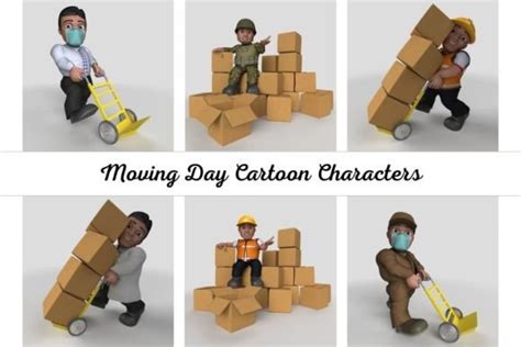 Moving Day Cartoon Characters Graphic by KJPargeter Images · Creative ...