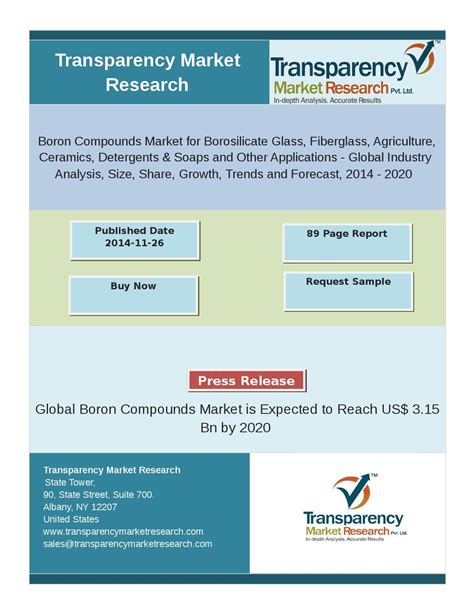 Boron compounds market by transparency market and research - Issuu