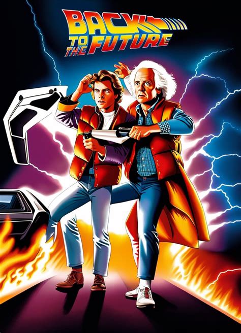 Movie poster Back To The Future from the 80s - AI Generated Artwork - NightCafe Creator