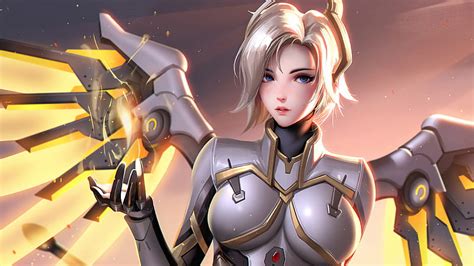 Video Game, Overwatch 2, Blonde, Blue Eyes, Mercy (Overwatch), HD wallpaper | Peakpx