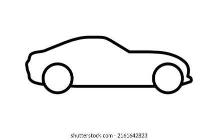 Car Outline Auto Silhouette Outline Vector Stock Vector (Royalty Free ...