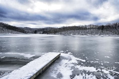 Winter Snow Dock Frozen Lake Photograph by Thomas R Fletcher