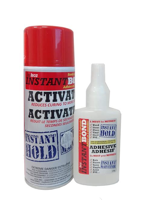 Instantbond CA Glue with Activator All Industries Large - Clear 100ml/330g Industrial Strength ...