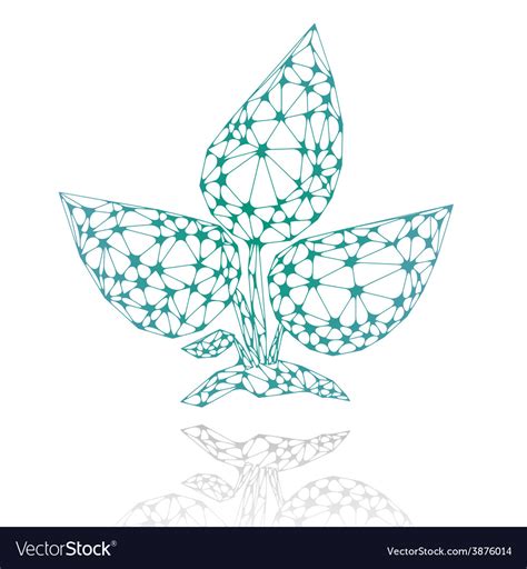 Triangle abstract leaves Royalty Free Vector Image