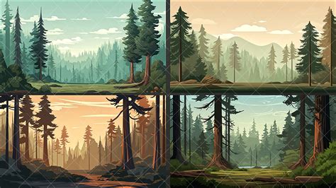 BACKGROUND - Vector Forest 1 in 2D Assets - UE Marketplace