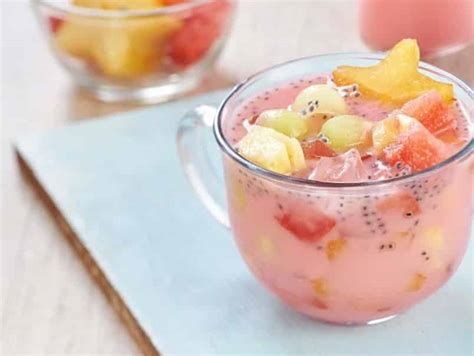 Resep Es Buah Susu Selasih - Thegorbalsla