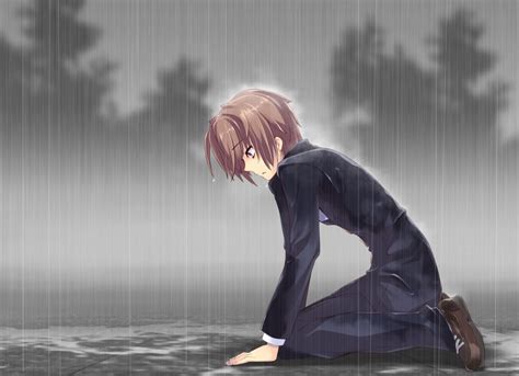 Sitting Alone Alone Sad Anime Wallpaper - Anime Wallpaper HD