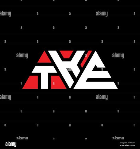 TKE triangle letter logo design with triangle shape. TKE triangle logo ...