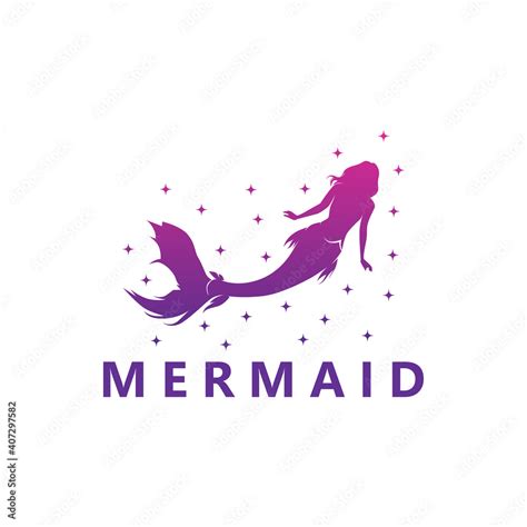 Mermaid logo template design vector Stock Vector | Adobe Stock