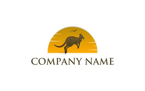 kangaroo incorporated with art box | Logo Template by LogoDesign.net